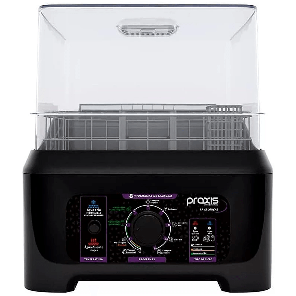 Lava Louças Praxis Portátil Automática - 7,5L / Preta - Imagem 1