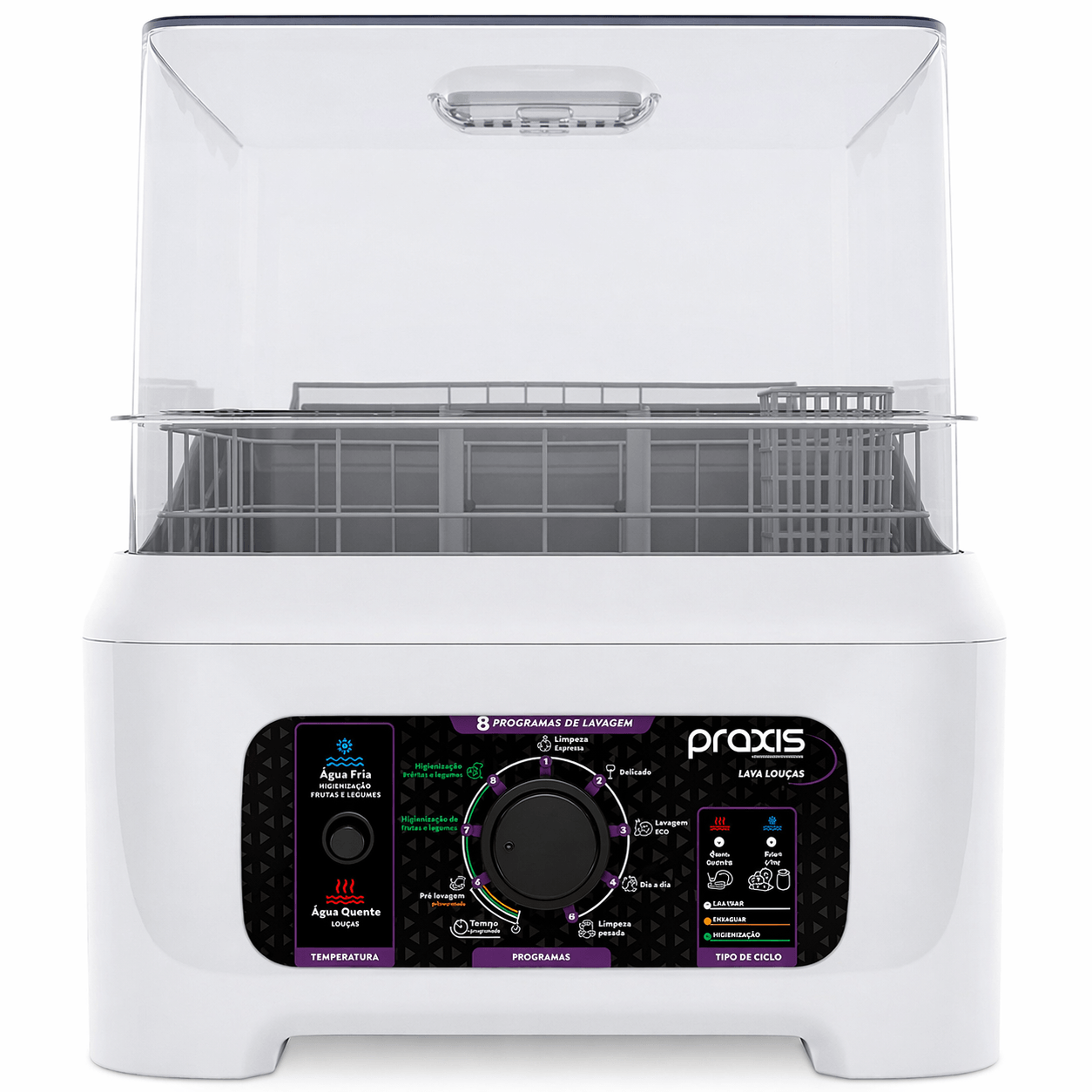 Lava Louças Praxis Portátil Automática - 7,5L / Branca - Imagem 1