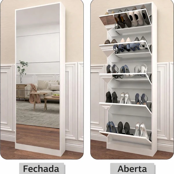 Sapateira de Luxo com Espelho | Casa&Co - Imagem 2