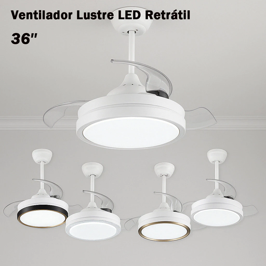 Ventilador de Teto Retrátil LED c/ Controle Remoto - Imagem 3