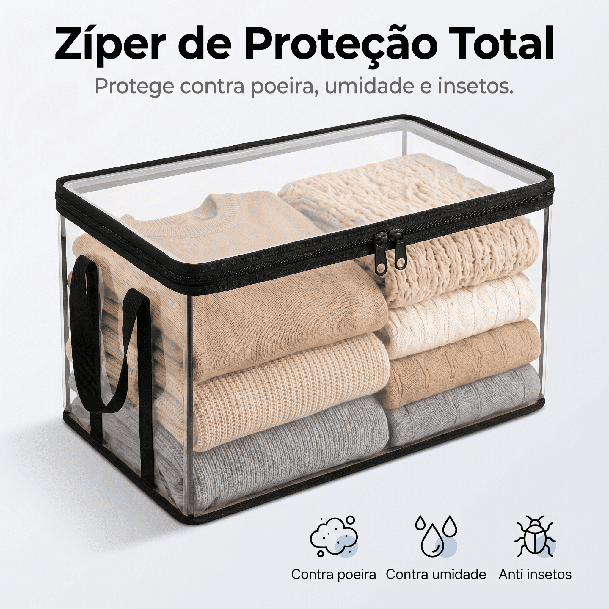 Kit Com 3 Organizadores Transparente Multiuso de 100L - Imagem 4