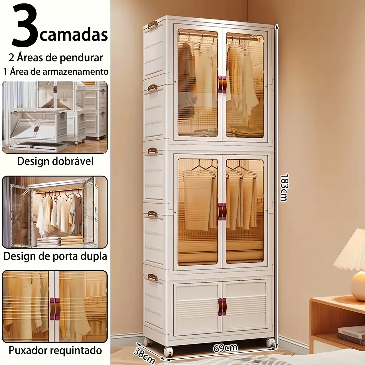 Closet Inteligente Portátil 2 em 1